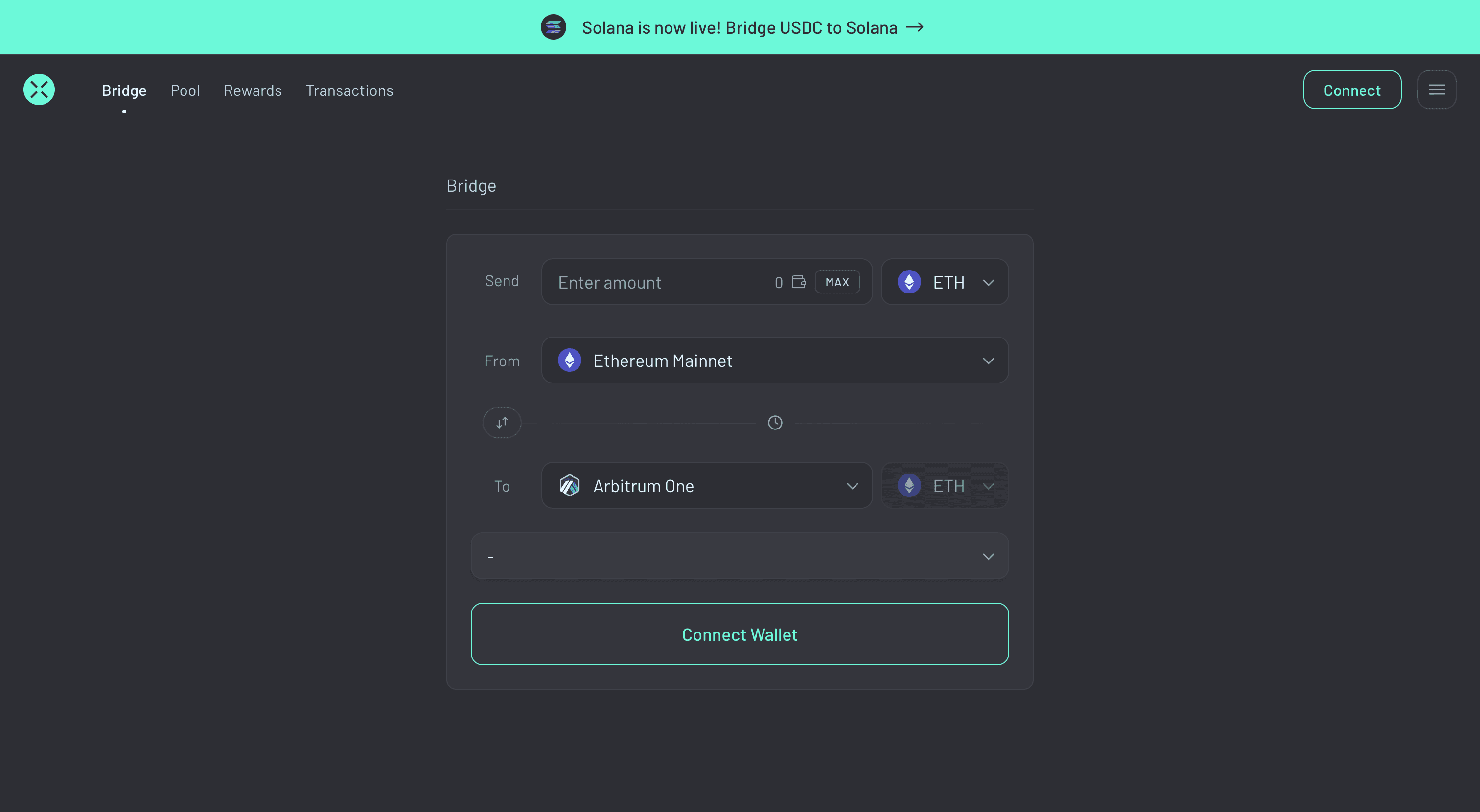 How to bridge to HyperEVM (Step 2) Navigate to the Across Bridge app and connect your wallet.